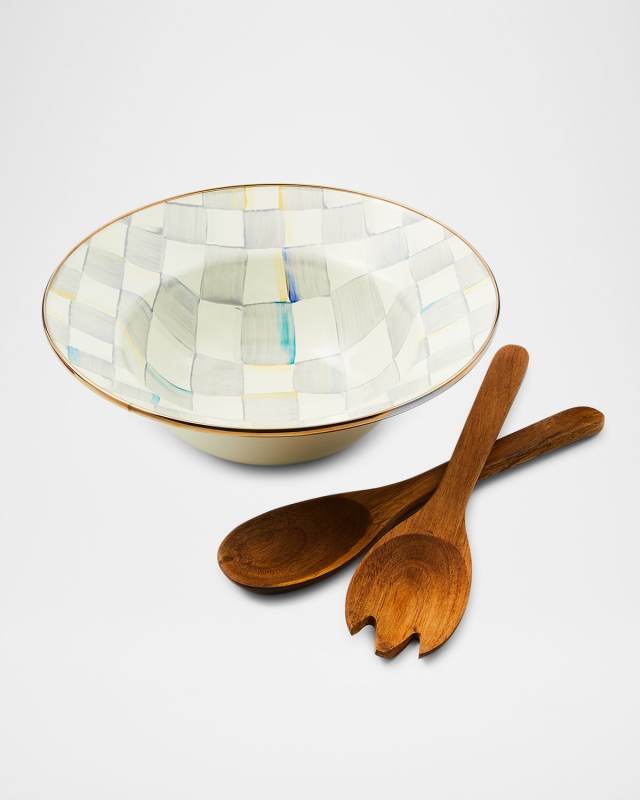 Sterling Check Salad Serving Set